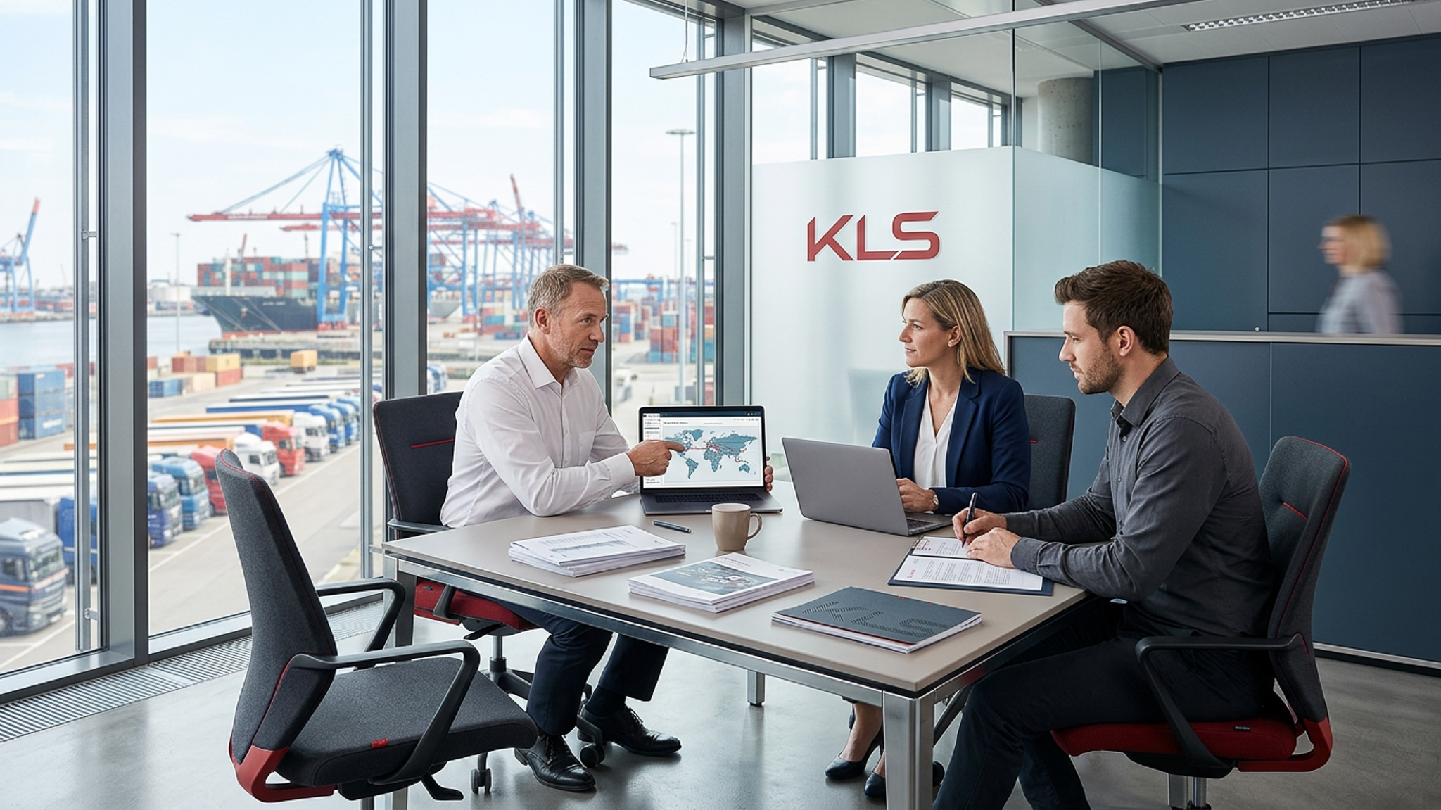 Team der KLS Logistik im Gespräch