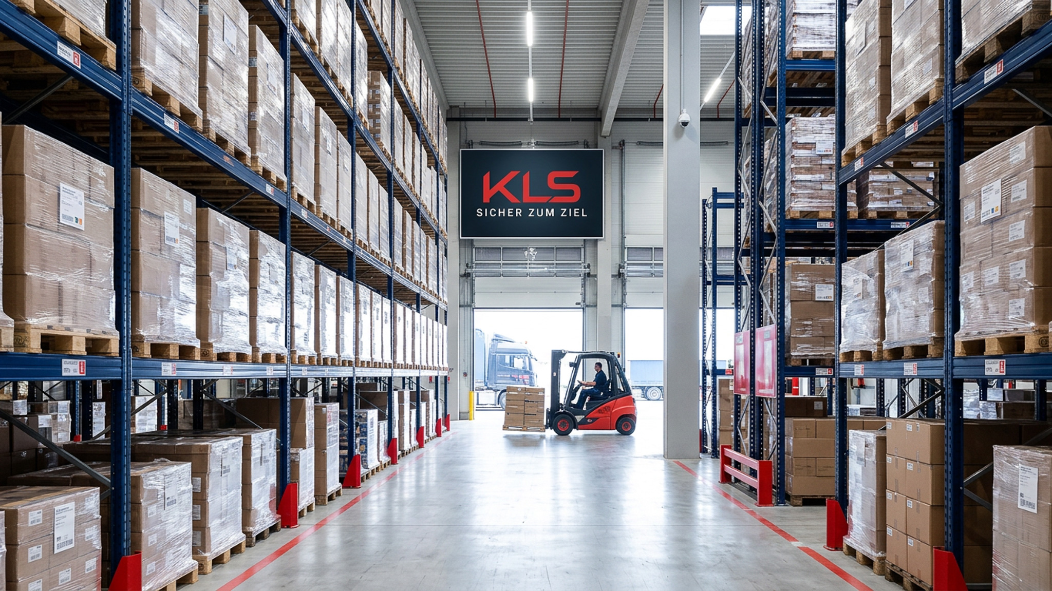 Lager- und Umschlagbereich der KLS Logistik